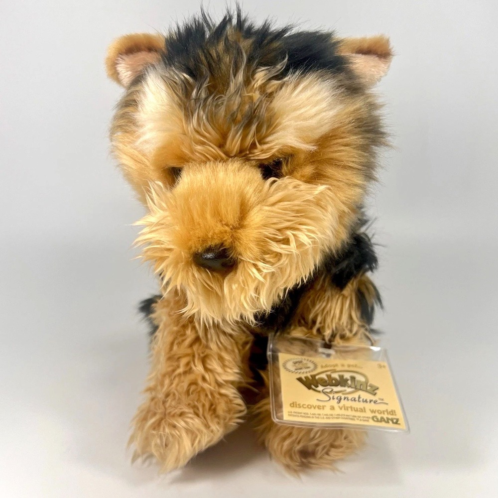 NEW Webkinz Signature Short Haired Yorkie Dog Plush #WKS1014 with SEALED CODE